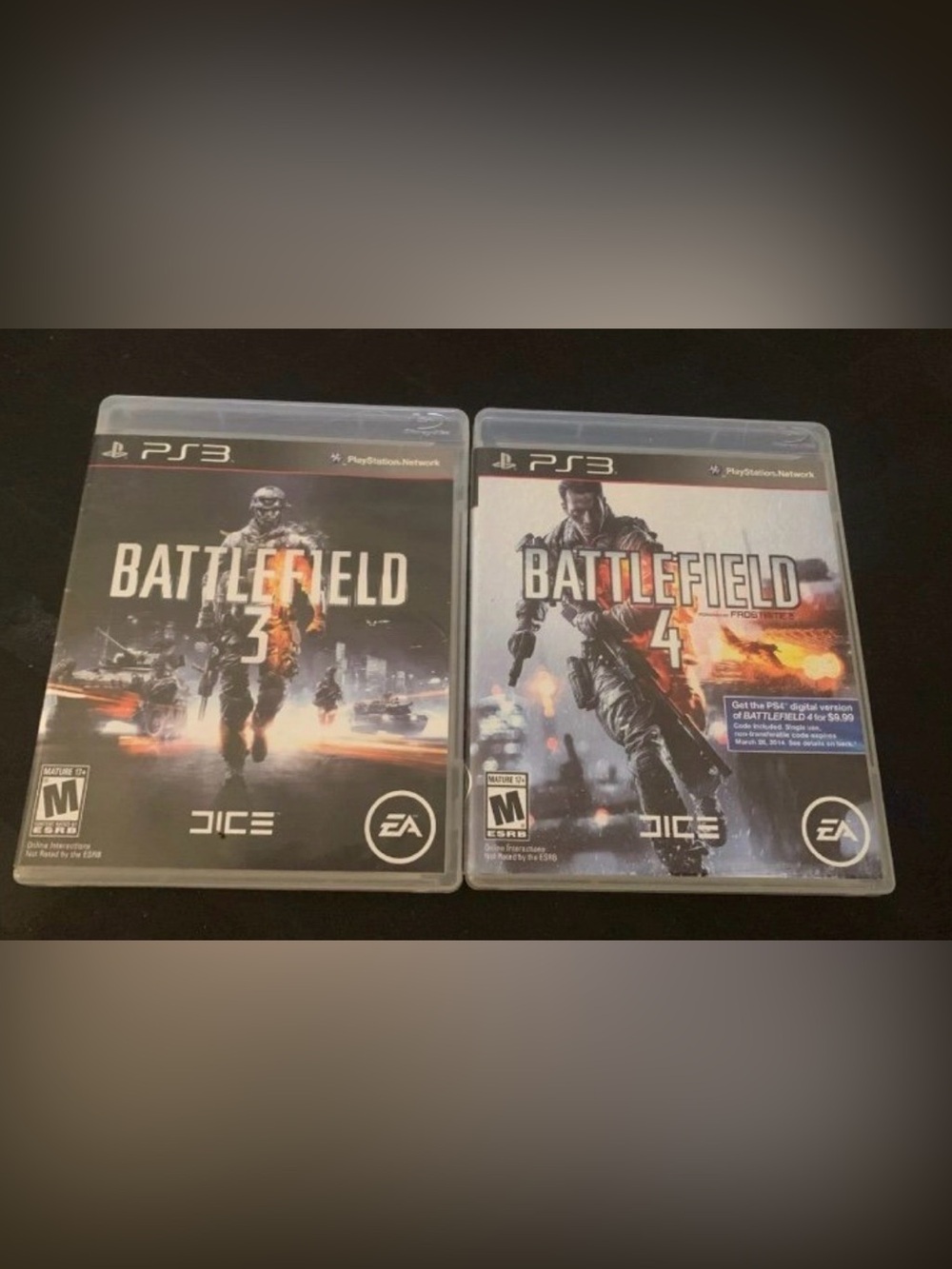 Sony PS3 Battlefield 3 & Battlefield 4 Video Game Bundle (Black, Orange)